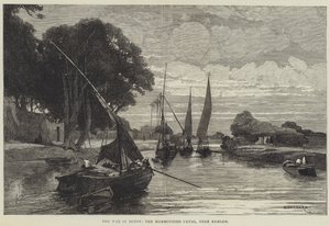 The War in Egypt, the Mahmoudieh Canal, near Ramleh